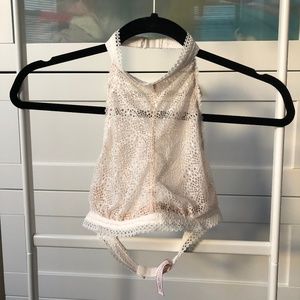 Victoria's Secret Sheer White Halter Bralette